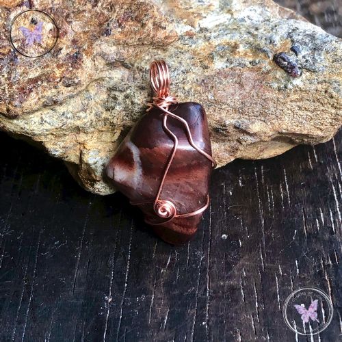 Red Tiger Eye Tumble Stone Pendant